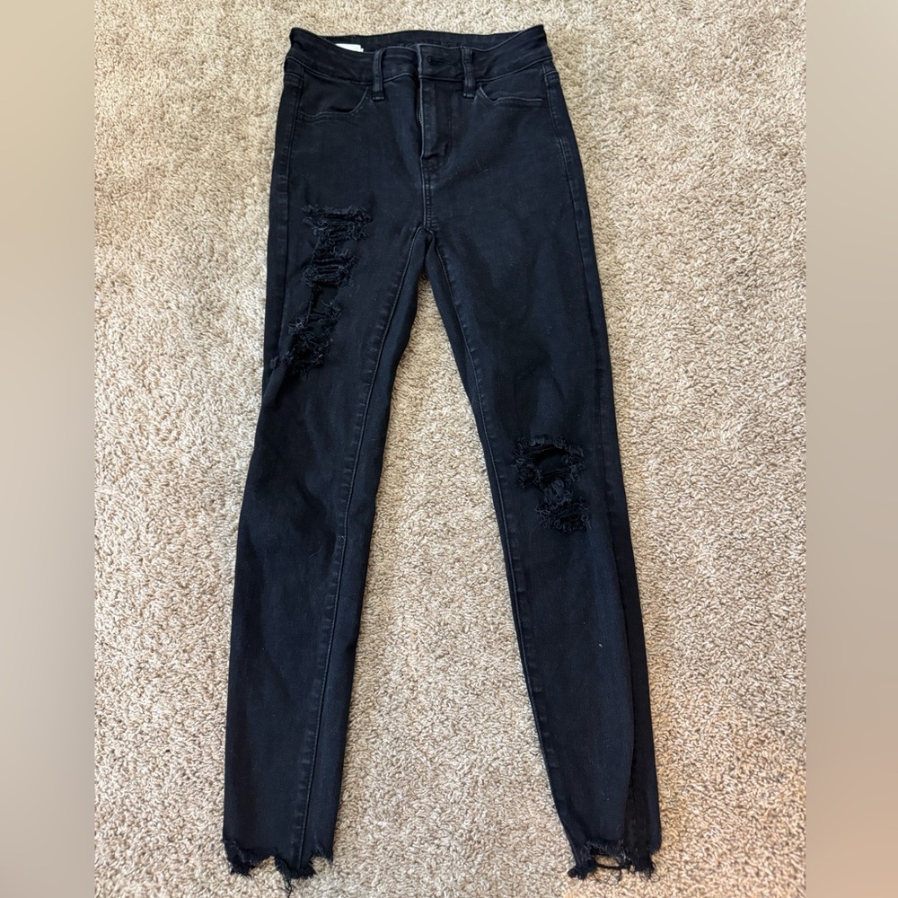American Eagle Outfitters Black Jeggings with Stretchy Fit